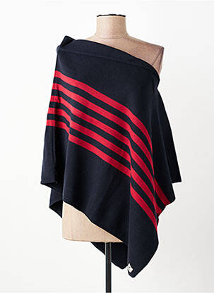 Poncho croială asimetrică albastru MOUSQUETON femeie