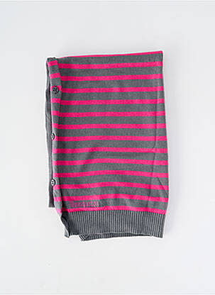 Poncho guler rotund roz MOUSQUETON femeie