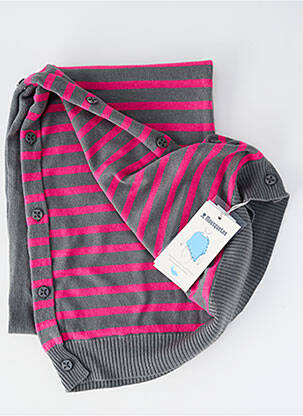 Poncho guler rotund roz MOUSQUETON femeie