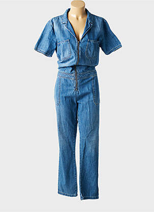 Salopetă-pantalon guler de bluză mâneci scurte albastru ATELIER BÔ..M femeie