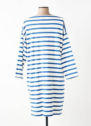 Rochie midi imprimeu fantezie mâneci lungi albastru B.YOUNG femeie