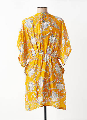 Rochie scurtă mâneci scurte mâneci scurte galben SEE U SOON femme