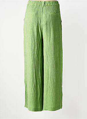 Pantalon larg țesătură crep mărime normală verde SEE U SOON femeie