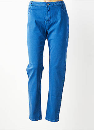 Pantalon slim elasticitate mărime normală albastru C'EST BEAU LA VIE femeie