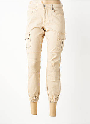 Pantalon cargo strânsă pe partea de jos mărime normală bej VERO MODA femeie