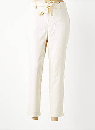 Pantalon 7/8 talie elastică mărime normală bej VERO MODA femeie