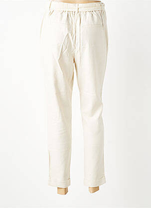 Pantalon 7/8 talie elastică mărime normală bej VERO MODA femeie