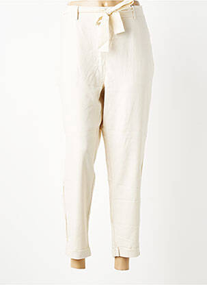Pantalon 7/8 țesătură poplin mărime normală bej C'EST BEAU LA VIE femeie