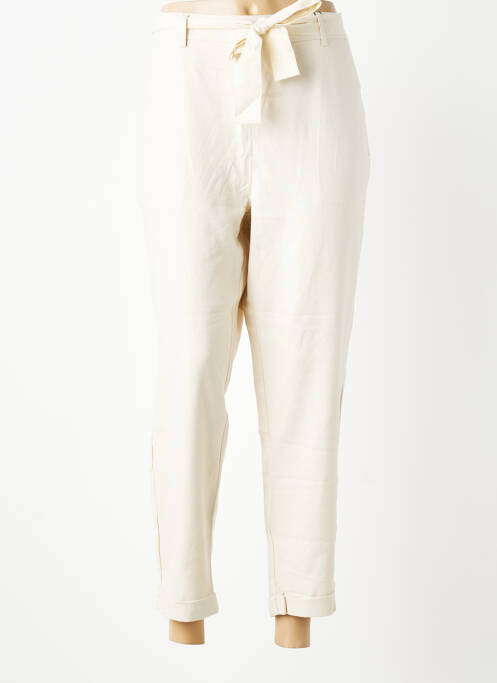Pantalon 7/8 talie elastică mărime normală bej C'EST BEAU LA VIE femme