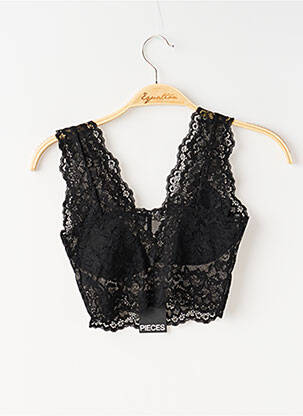 Sutien fără armatură bralete negru PIECES femeie