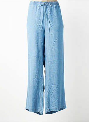 Pantalon drept țesătură poplin mărime normală albastru VERO MODA femeie