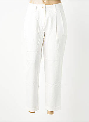 Pantalon 7/8 talie cu cleme mărime normală alb VERO MODA femeie