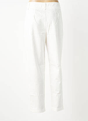 Pantalon slim țesătură poplin mărime normală alb VERO MODA femeie
