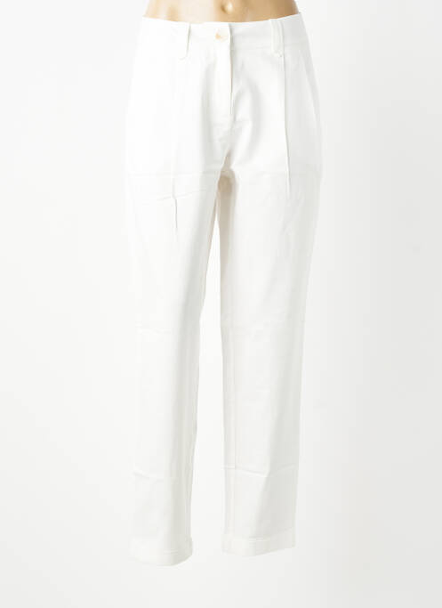 Pantalon slim țesătură poplin mărime normală alb VERO MODA femme