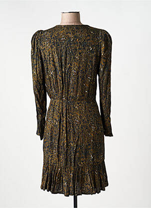 Rochie scurtă croială evazată mâneci lungi verde LOUIZON femeie