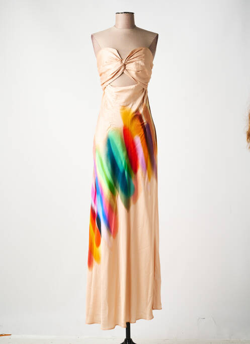 Rochie lungă imprimeu fantezie fără mâneci roz ESSENTIEL ANTWERP femme