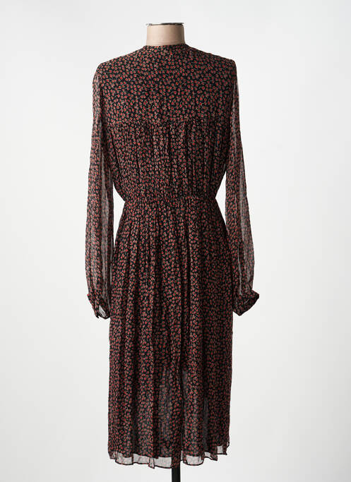 Rochie midi croială fluidă mâneci lungi negru IDANO femme