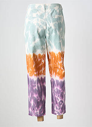 Pantalon 7/8 închidere cu fermoar sub clapetă cu nasturi mărime normală albastru LOVE AND LET DYE femeie
