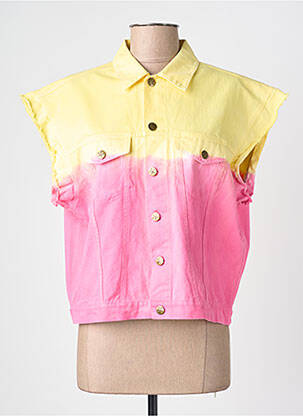 Jachete casual guler de bluză galben LOVE AND LET DYE femeie