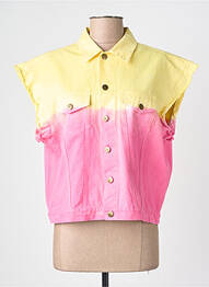Jachete casual guler de bluză galben LOVE AND LET DYE femme