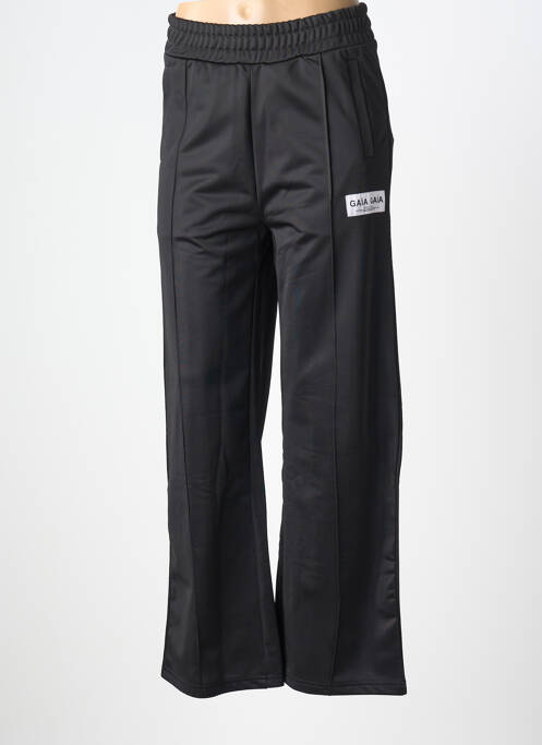 Pantalon larg țesătură poplin mărime normală negru GAÏA GAÏA femme