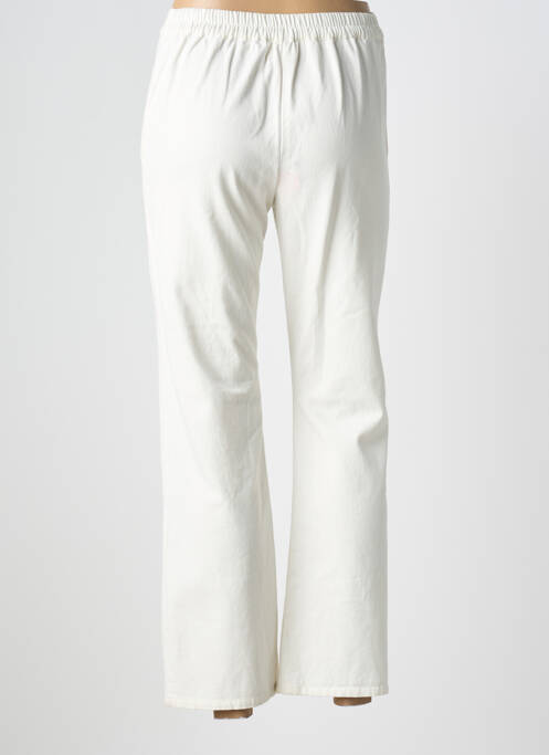Pantalon drept închidere cu fermoar sub clapetă cu nasturi mărime normală alb V.DE.VINSTER femme