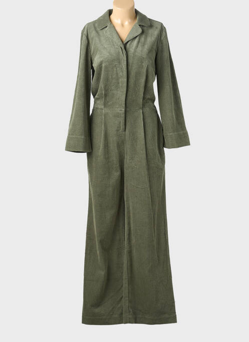 Salopetă-pantalon închidere cu nasturi pe față mâneci lungi verde KARMA KOMA femme