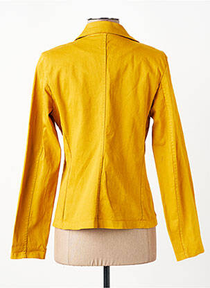 Jachete casual guler tip costum galben OXXYZEN femeie