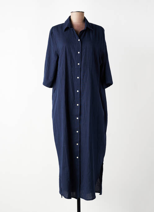 Rochie lungă mâneci 3/4 albastru PALME femme