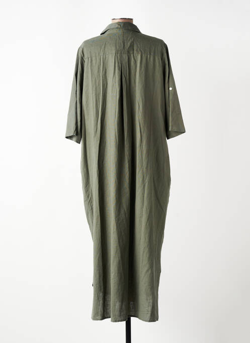 Rochie lungă mâneci 3/4 verde PALME femme