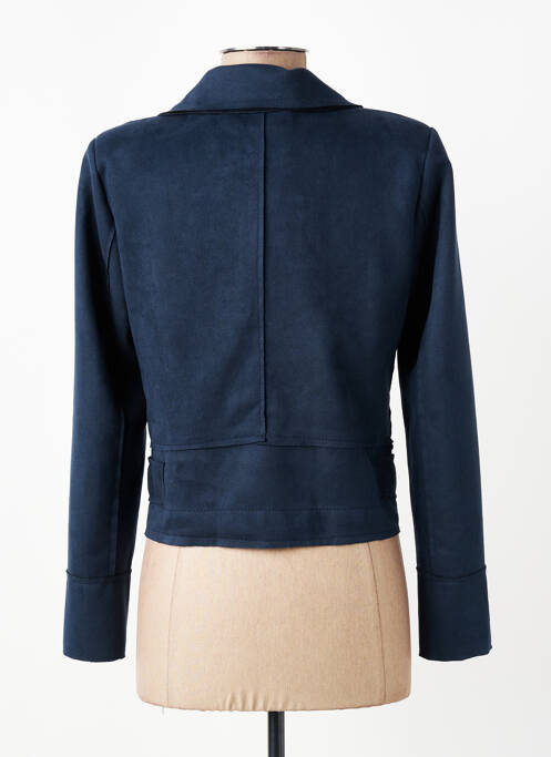 Jachete casual țesătură suedină albastru închis OXXYZEN femme