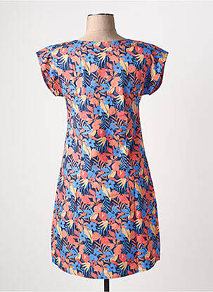 Rochie scurtă mâneci scurte mâneci scurte albastru COTON DU MONDE femeie