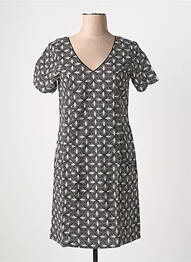 Rochie scurtă mâneci scurte mâneci scurte negru COTON DU MONDE femme
