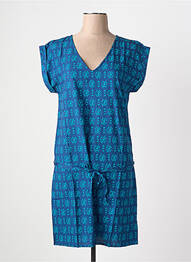 Rochie scurtă mâneci scurte mâneci scurte albastru COTON DU MONDE femme