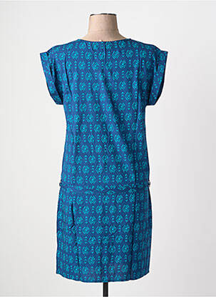 Rochie scurtă mâneci scurte mâneci scurte albastru COTON DU MONDE femeie