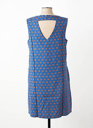 Rochie scurtă fără mâneci fără mâneci albastru COTON DU MONDE femeie