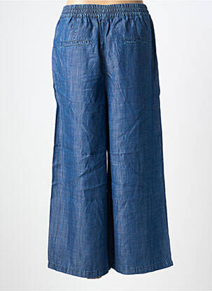 Pantalon larg țesătură poplin mărime normală albastru MORE & MORE femeie