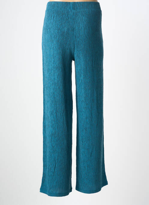 Pantalon larg țesătură crep mărime normală albastru GARCIA femme