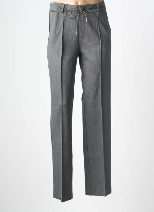 Pantalon drept elasticitate mărime normală gri SUZA femme