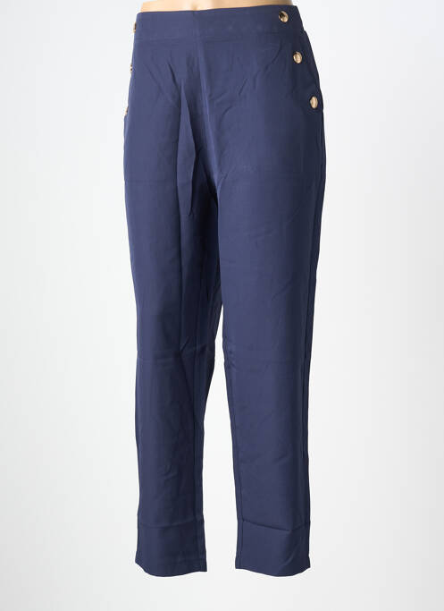 Pantalon drept elasticitate mărime normală albastru CHRISTY femme