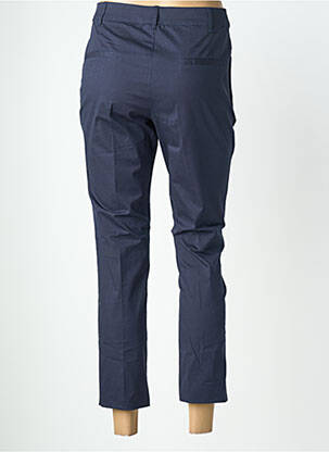 Pantalon 7/8 închidere cu fermoar sub clapetă cu nasturi albastru LA FIANCÉE femeie