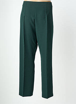 Pantalon drept închidere cu fermoar sub clapetă cu nasturi verde AMY&CLO femeie