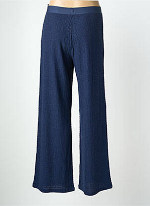 Pantalon evazat talie elastică albastru MORE & MORE femeie