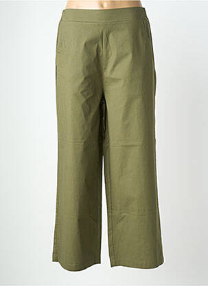 Pantalon drept talie elastică verde MORE & MORE femeie