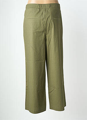 Pantalon drept talie elastică verde MORE & MORE femeie