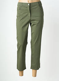 Pantalon trei sferturi buzunare verde CAROLL femme