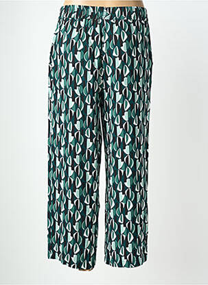Pantalon drept talie elastică verde SUZA femeie