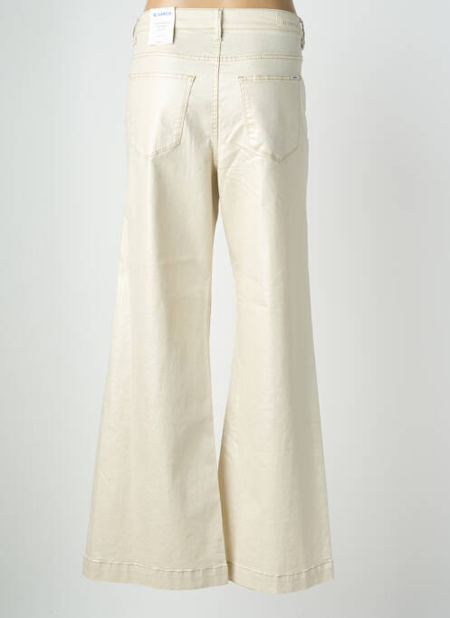 Pantalon evazat croială evazată bej GARCIA femme