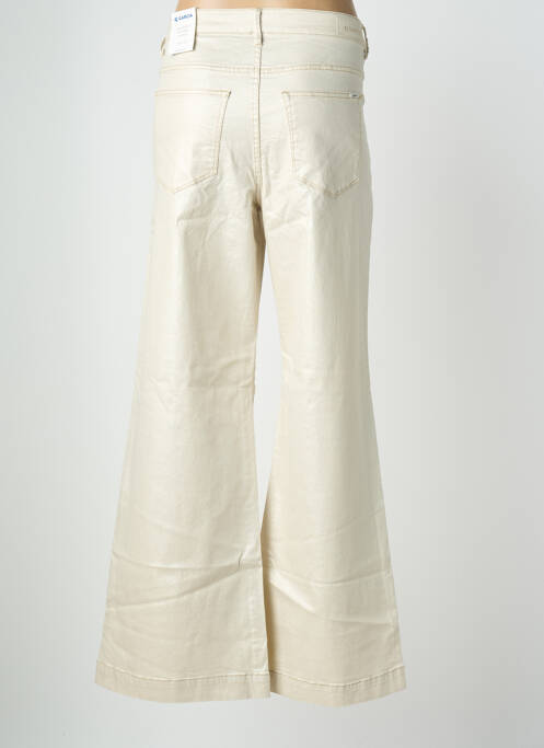 Pantalon evazat croială evazată bej GARCIA femme