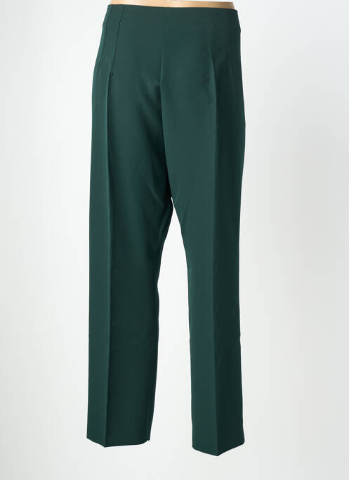 Pantalon drept închidere cu fermoar sub clapetă cu nasturi verde AMY&CLO femme